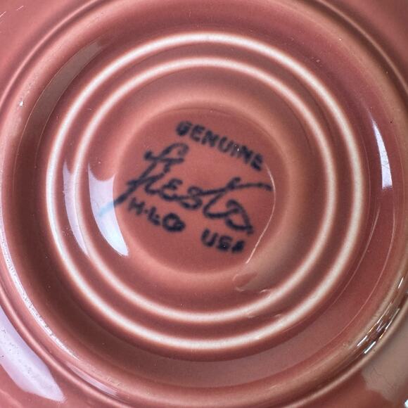 Fiesta FiestaWare Set of 4 Vintage Original Rose Pink 6 Inch Saucer Plates - Picture 4 of 5